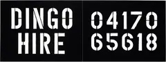 Robert MacPherson, Mayfair October Dingo Hire for D.P. 1999-2002, 1999-2002, synthetic polymer paint on board (diptych)