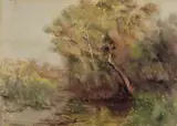 Frederick McCubbin, The Pool 1905, 1905, watercolour on paper