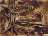 Albert Tucker, Tree 1962, 1962, oil on board