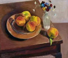 William Robinson, Five Peaches 2013, 2013, oil on linen