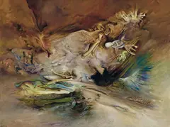 An Ordered Flow 1995 by James Gleeson, 1995, oil on linen, offered Jun 2023