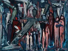 Roger Kemp, Poem 1955-60, 1955-60, enamel on board