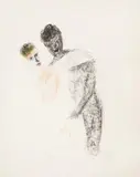 The Unspeakable Leda 1959 by Sidney Nolan, 1959, pencil and crayon on paper, offered Mar 2023