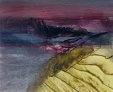 Untitled (Landscape) 1966 by Sidney Nolan, 1966, oil on paper, sold Mar 2023