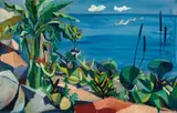 Elaine Haxton, Tropical Garden (Pittwater from Clareville) 1957