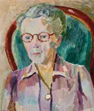 Grace Cossington Smith, Portrait of Mrs McGann 1944, 1944, oil on pulpboard