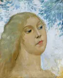 Augustus John, Untitled (Head of a Woman) c1916, c1916, oil on canvas