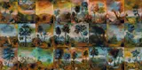 Tony Clark, Sections from Clark's Myriorama 2010, 2010, synthetic polymer paint and ink on canvas-board (24)