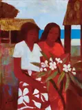 Ray Crooke, Two Sisters 1978, 1978, oil on canvas on board