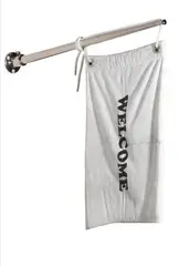 Alex Seton, Welcome/Unwelcome 2011, 2011, Bianco marble, watercolour, halyard and stainless steel