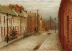 Eric Wilson, Roland Street, Belfast, oil on board