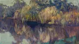 Clara Southern, Autumn Willows, oil on canvas
