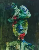 Head (from the Gallipoli series) 1958 by Sidney Nolan, 1958, oil and polyvinyl acetate on board, sold Nov 2022