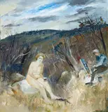 Arthur Boyd, Figure and Painter c1972