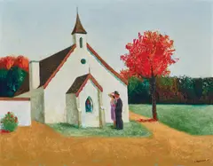 Devotions 1972 by Sali Herman, 1972, oil on linen, offered Nov 2022