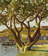 Herbert Badham, Jetty, Watsons Bay 1930, 1930, oil on canvas on board