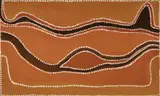 Rover Thomas, Lally Creek, Texas Downs 1991, 1991, natural earth pigments on canvas