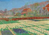 Hart Ferdinand Nibbrig, Tulip Fields, oil on canvas