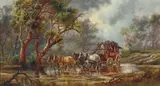 James Alfred Turner, Splashing Through (Ballarat to Melbourne, Cobb & Co. Coach)