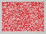 Invader, Binary Code (Red) 2008, 2008, colour screenprint