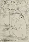 Pablo Picasso, Jeune Femme Surprenant le Reflet d'une Hirondelle dans son Miroir 1936, 1936, softground etching