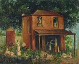 Sali Herman, Dadswell's Studio 1948, 1948, oil on card on canvas