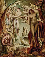 James Gleeson, Captives in a Threatening Landscape 2 1946, 1946, oil on canvas on board