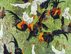 William Robinson, Chooks 1980, 1980, oil on canvas