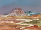 Sidney Nolan, Central Australian Landscape c1981