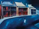 Robert Dickerson, Terrace Houses, Sydney c1960, c1960, oil on canvas-board
