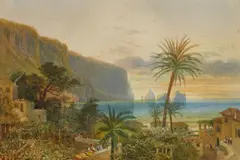 Nicholas Chevalier, View of the Faraglioni, Capri 1892, 1892, watercolour on paper