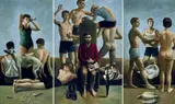 Anne Wallace, Sour the Boiling Honey 1991, 1991, oil on canvas (triptych)