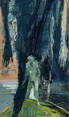 Euan MacLeod, Figures Crossing Mound 2004, 2004, oil on canvas