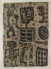 Monsters 1996 by David Larwill, 1996, gouache on paper, sold Jun 2022