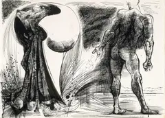 Rick Amor, Jason Sowing Dragon's Teeth 1980, 1980, pen and ink on paper