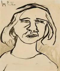 Woman by Joy Hester, ink on paper, sold Jun 2022