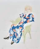 David Hockney, Celia in a Wicker Chair 1974, 1974, etching and aquatint