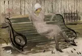 William Dobell, Woman with Sparrows 1931