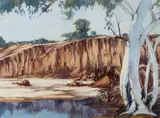Albert Namatjira, Central Australian Landscape (Finke River) c1955
