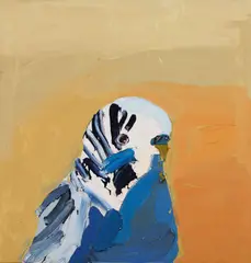 Ben Quilty, Self Portrait as a Budgie 2004, 2004, oil on canvas