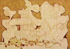 John Brack, The Wedding Breakfast 1960, 1960, oil on canvas