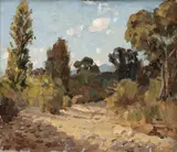 Horace Trenerry, A Dry Riverbed 1922, 1922, oil on board