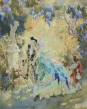 Norman Lindsay, Melissa and the Marquis 1933, 1933, watercolour on paper