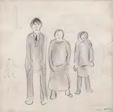L. S. Lowry, A Family, pencil on paper