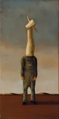 John Kelly, Study for Man Wearing a Cow's Head 1994, 1994, oil on canvas