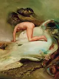 James Gleeson, Figure in a Psychoscape (Series C, No. 2) c1978