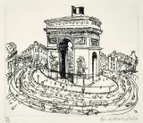 Brett Whiteley, Arc de Triomphe 1990, 1990, etching