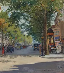 Dora Wilson, Boulevard des Capucines, Paris, oil on canvas