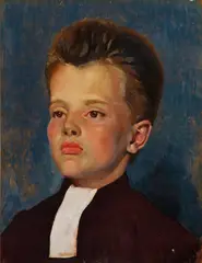 George Washington Lambert, The Blue-Coat Boy 1918, 1918, oil on board