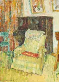 Grace Cossington Smith, Piano and Chair 1964, 1964, oil on pulpboard